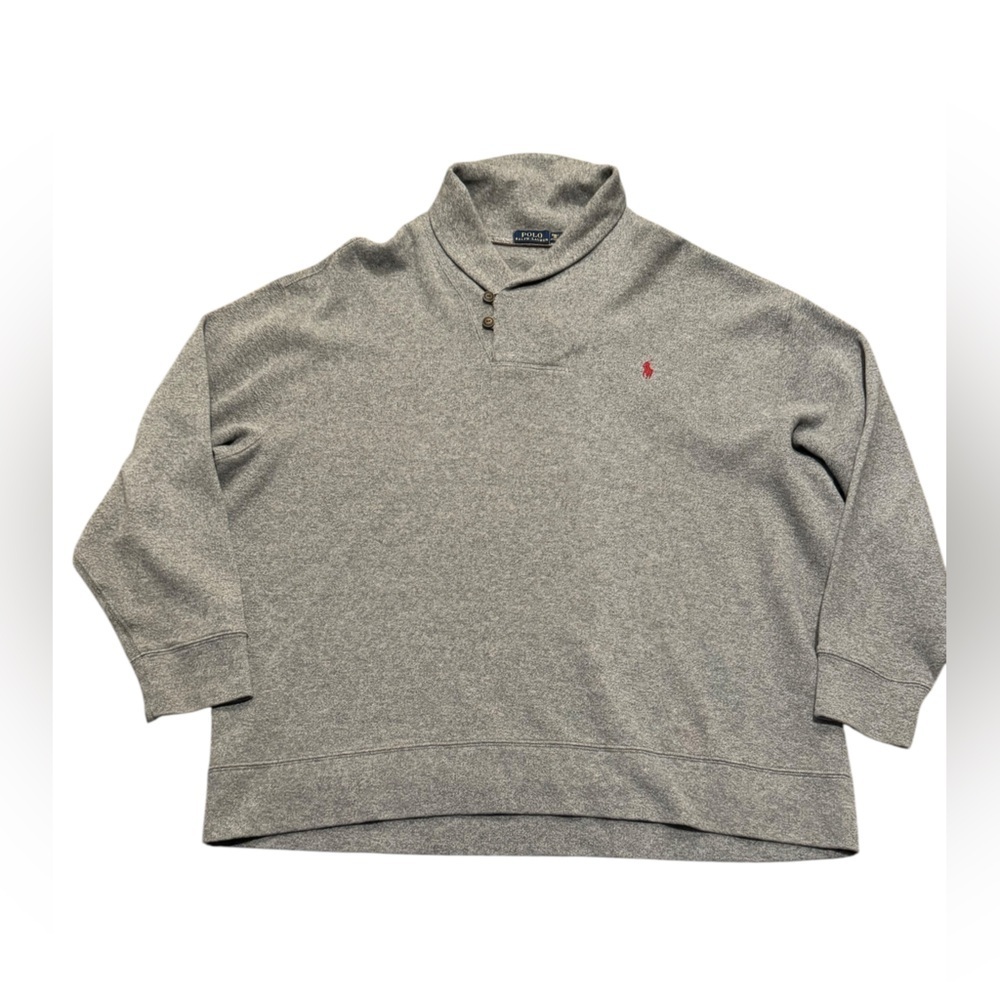 Polo Ralph Lauren Pullover Sweater Mens Size 3XB Two Button Shawl Collar